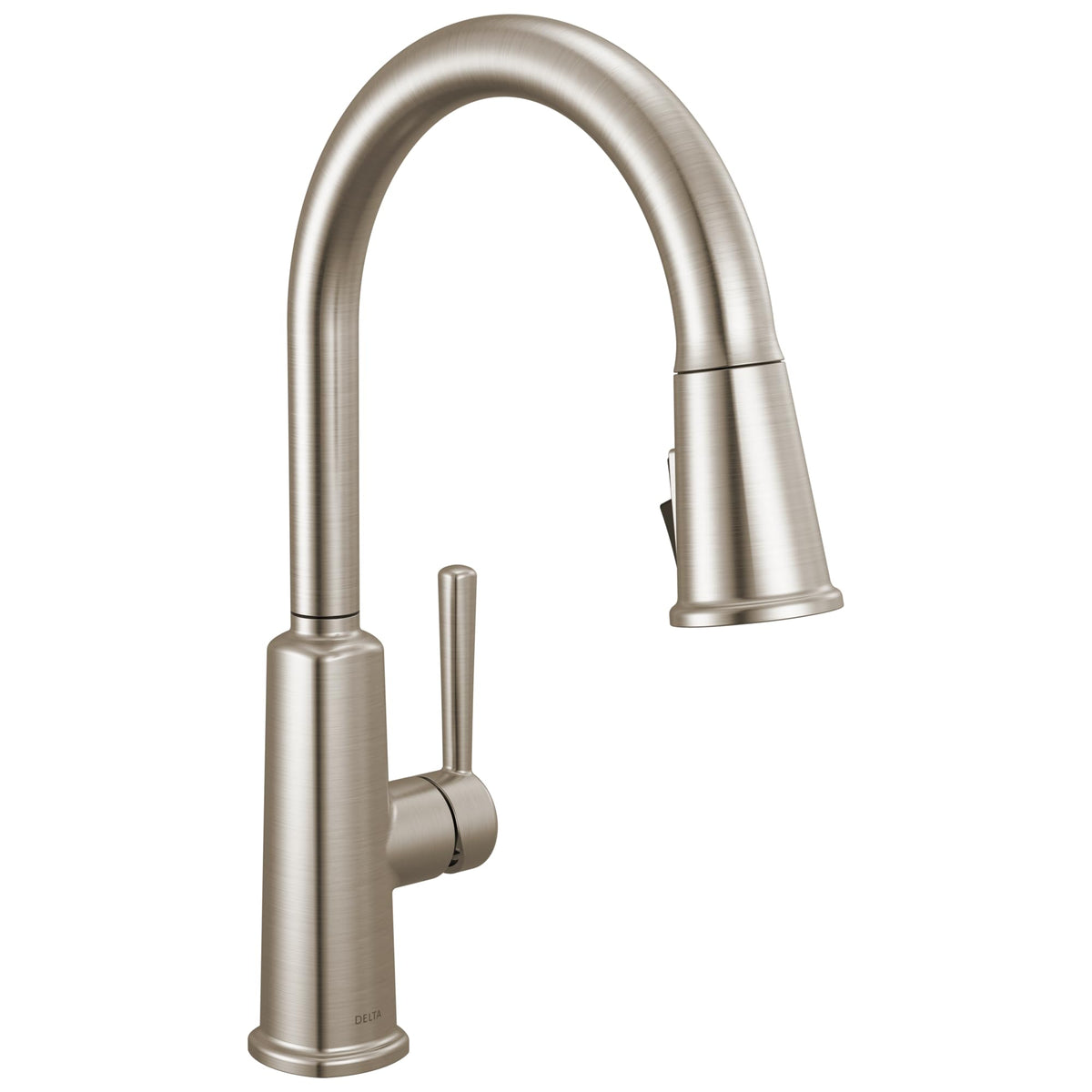Delta Finnridge Matte Black Kitchen Faucet with Pull Down Sprayer, High Pressure ProClean Spray Modern Single Hole Kitchen Sink Faucet, Matte Black 19730LF-BL