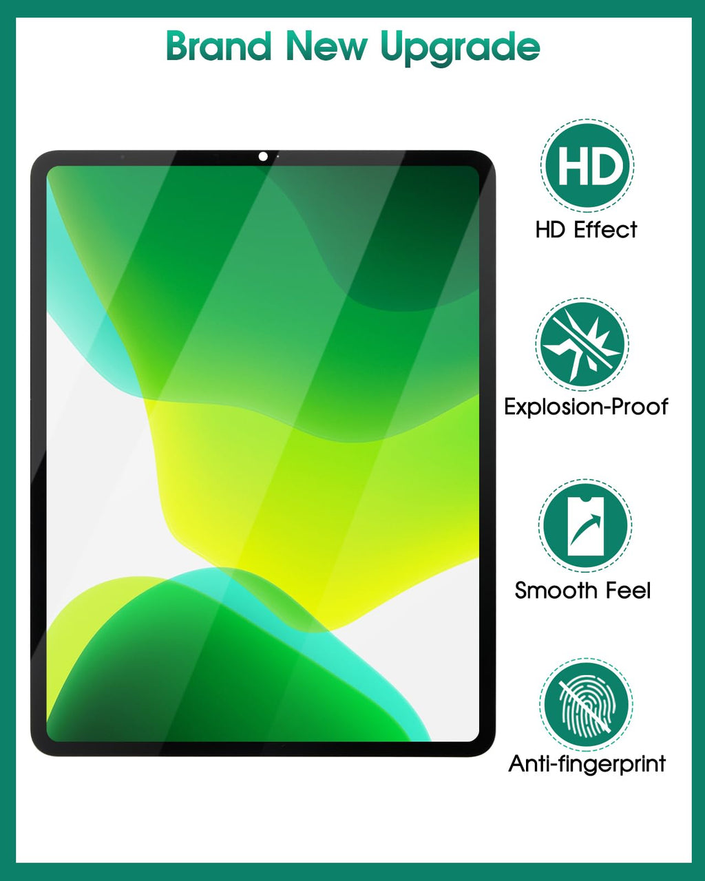 for iPad Pro 12.9 5rd 2021 Screen Replacement for iPad Pro 12.9 6th LCD Screen 2022 A2436 A2437 A2764 Display Touch Screen Digitizer Assembly Repair Kit(Black)