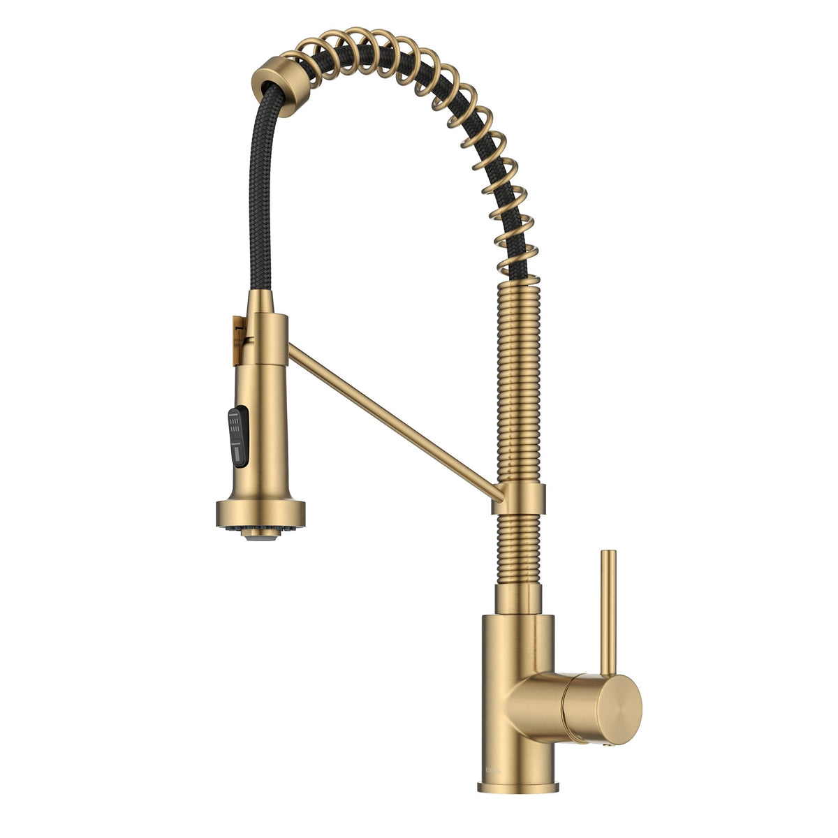 KRAUS Matte Black Black Stainless Pull Down Kitchen Faucet KPF-1610MBSB