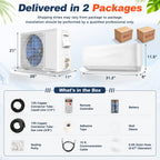 SIMOE 115V Ductless Heat Pump AC, 9000 BTU Cooling, 19 SEER2