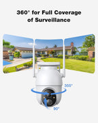 SEHMUA Home Security Camera System, 4MP 360° Full Live View/No Monthly Fee