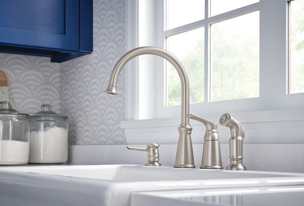 Moen Whitmore Spot Resist Stainless One-Handle High Arc Kitchen Faucet, 87044SRS