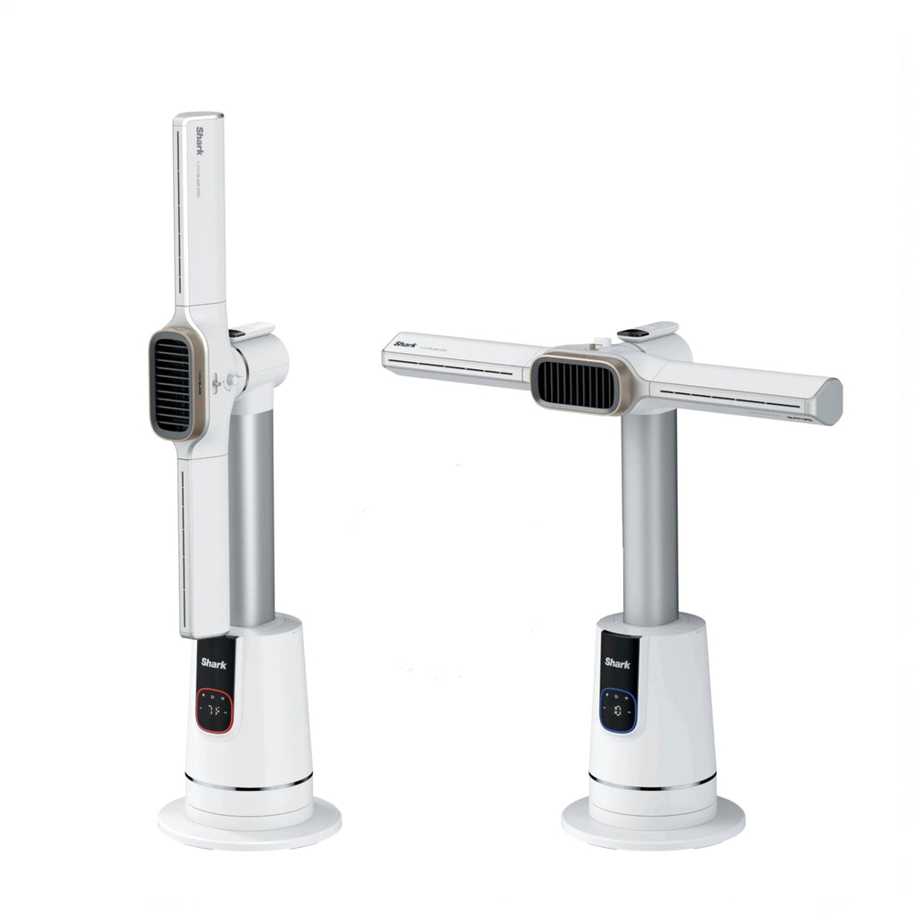 Shark TurboBlade 2-in-1 Bladeless Tower Fan & Space Heater, White (Renewed)