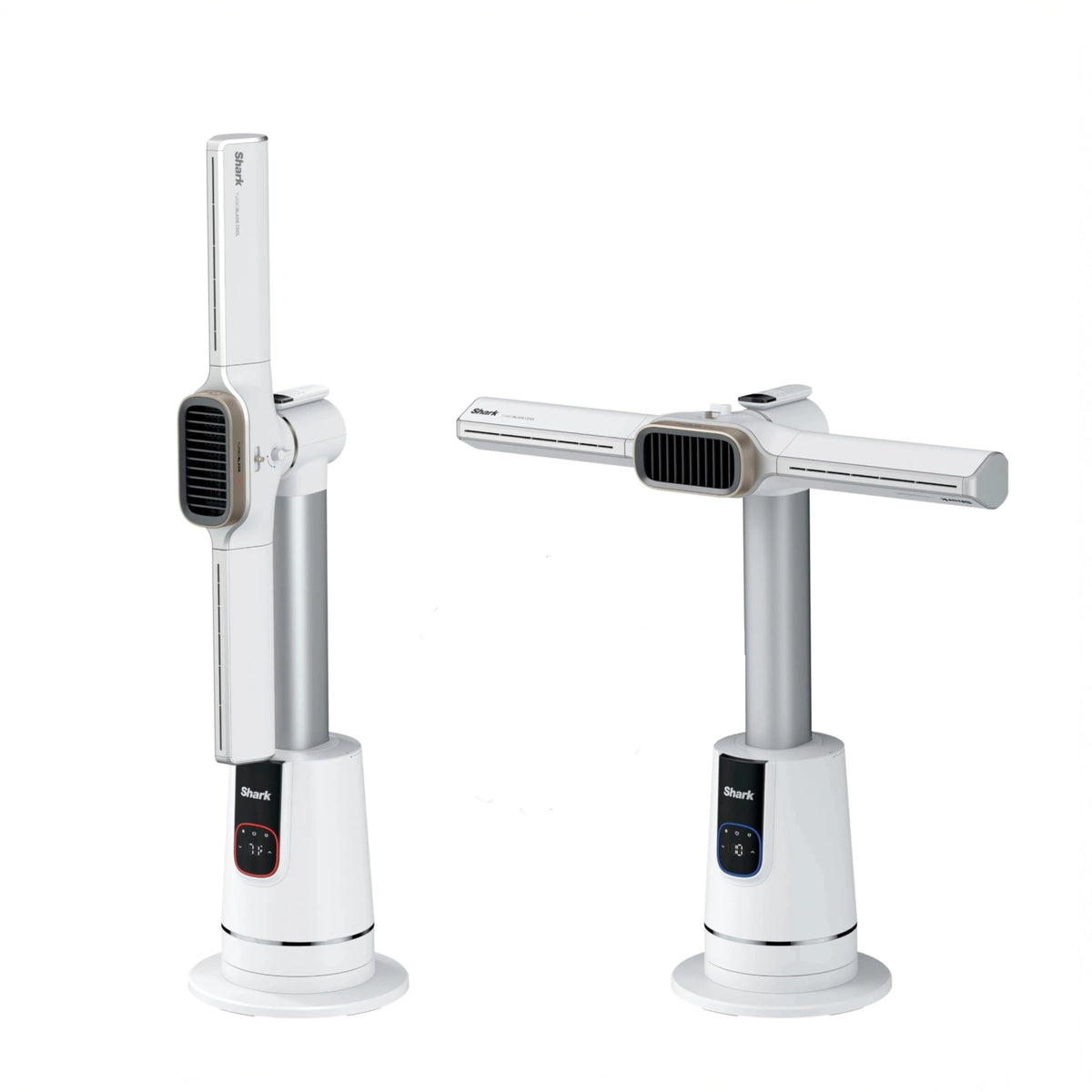 Shark TurboBlade 2-in-1 Bladeless Tower Fan & Space Heater, White (Renewed)