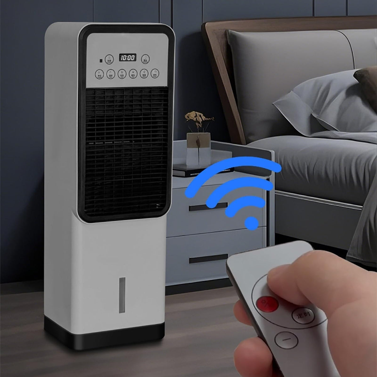 Evaporative Air Cooler, Portable Cooling and Heating Air Conditioners Heating Syste, Cooling Fan/Space Heater, Comes with a Remote Control for Timed Wide-Angle Airflow