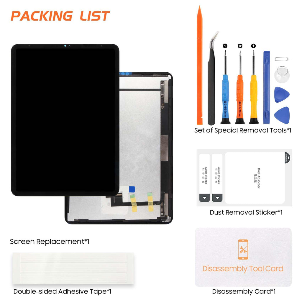 for iPad Pro 11 1st Screen Replacement for iPad Pro 11 1st/ 2nd Gen 2020 LCD Display A1980 A2013 A2068 A2228 A2228 Digitizer Touch Assembly Repair Parts