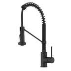 KRAUS Matte Black Black Stainless Pull Down Kitchen Faucet KPF-1610MBSB