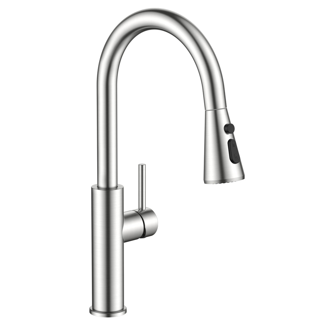 FORIOUS Touch Activated Kitchen Faucets Pull Down Sprayer, Brushed Nickel
