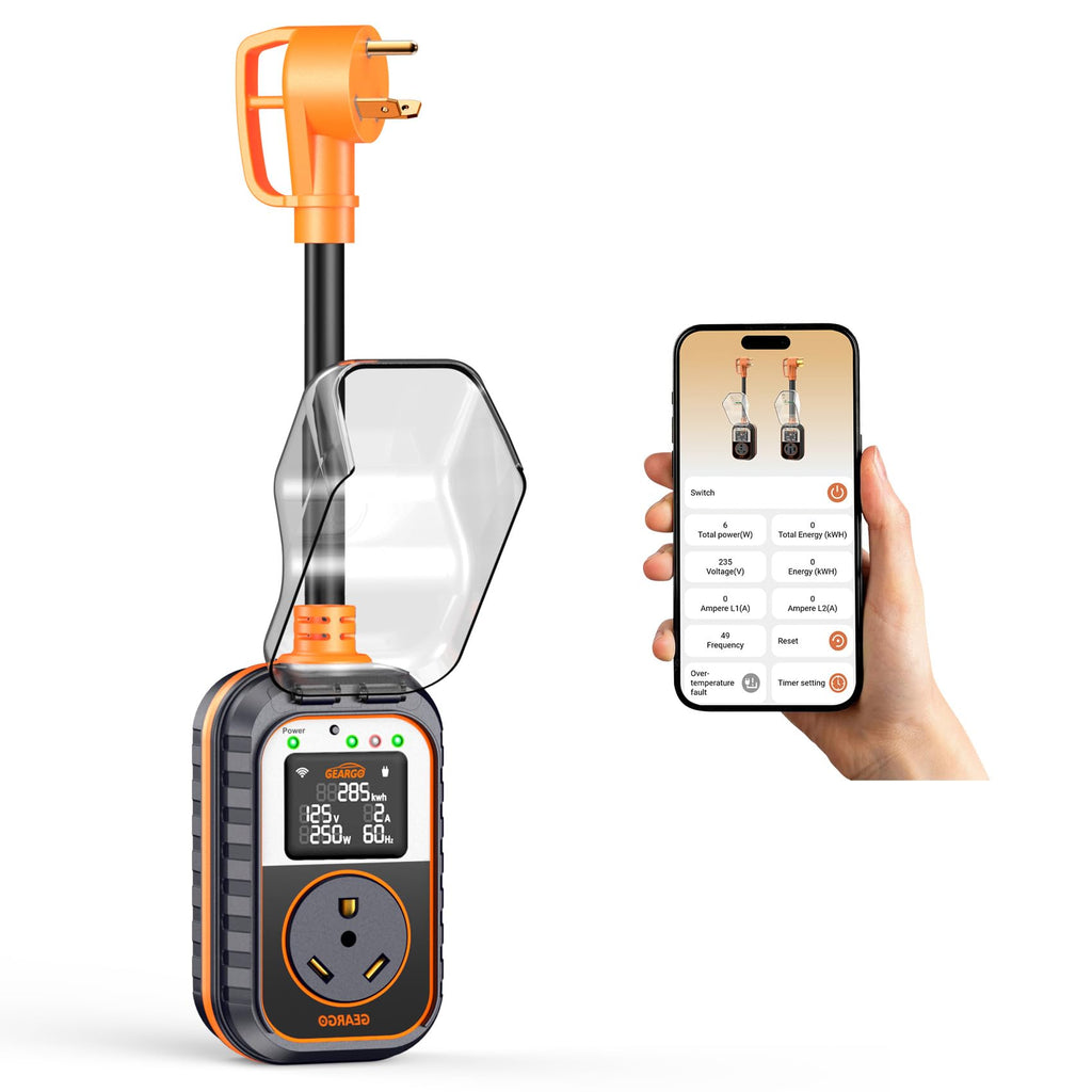 Smart 30 Amp RV Surge Protector with WiFi App 15000J