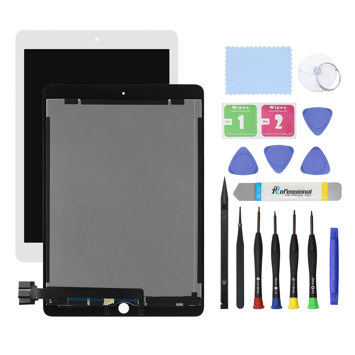 9.7" New Screen Replacement for iPad Pro 2016 A1673 A1674 A1675 LCD Display Glass Touch Digitizer Premium Kit with Tools - White