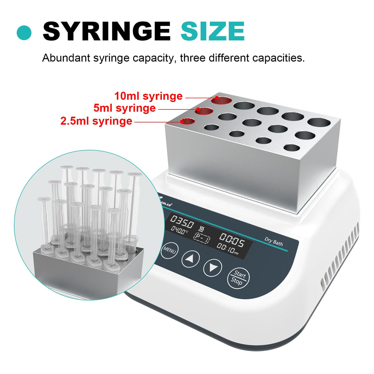 GDB100C Gel Heating/Cooling Machine, 5x2.5/5/10ml Syringes