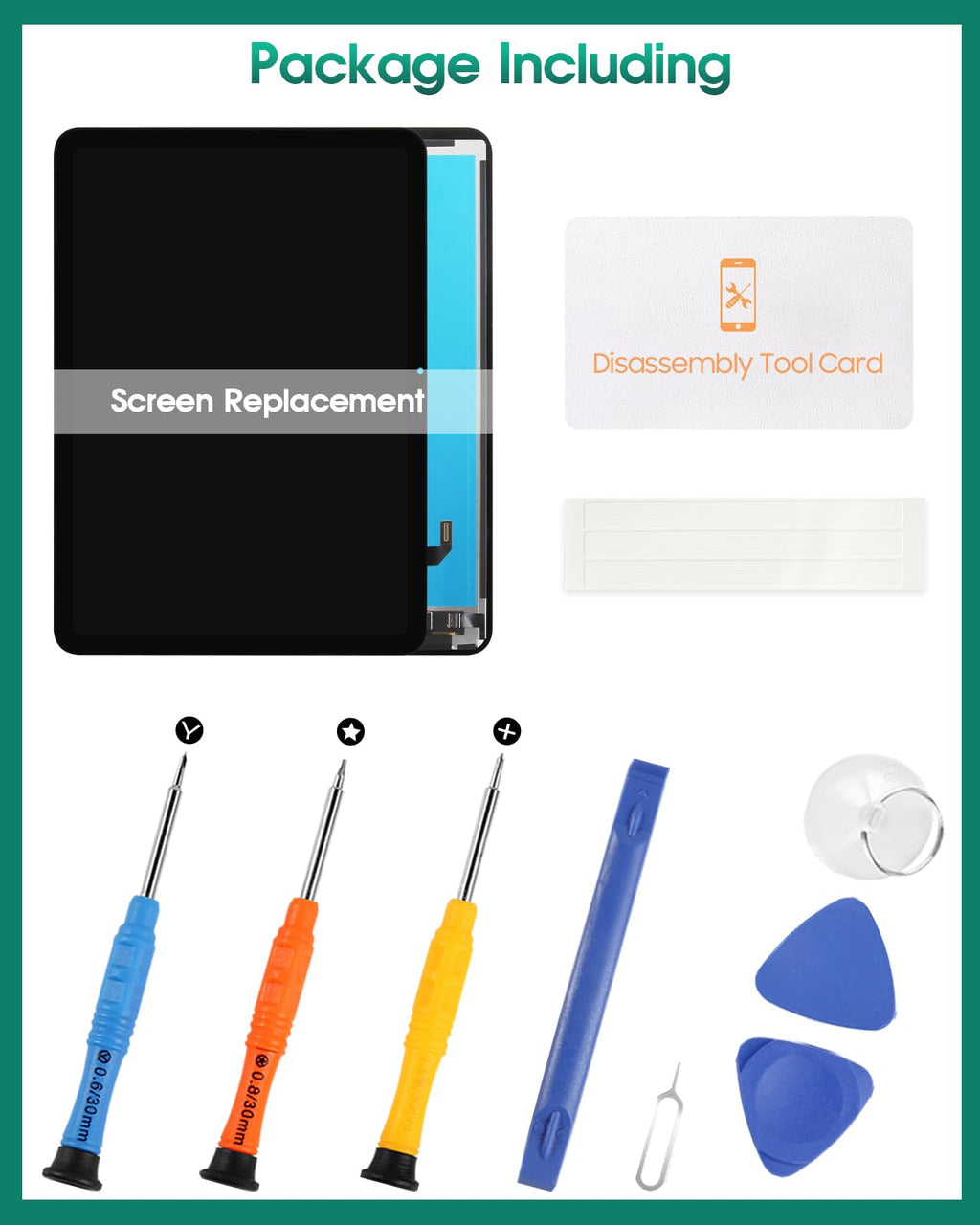for iPad 11th Gen 2025 LCD Screen for iPad A16 (2025) LCD Screen Replacement for iPad 10.9" A3355 A3356 A3354 LCD Display Assembly Repair Kits (Black, No Digitizer Included)