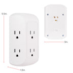 GE Pro 6-Outlet Extender, Surge Protector, Spaced Wall Tap, Side-Access (Pack of 8)