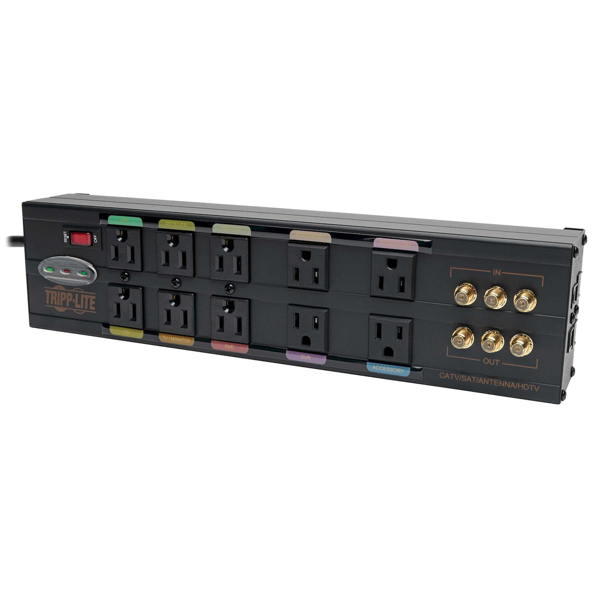 Eaton Tripp Lite HT10DBS Heavy Duty Isobar Metal Surge Protector 10 Outlets