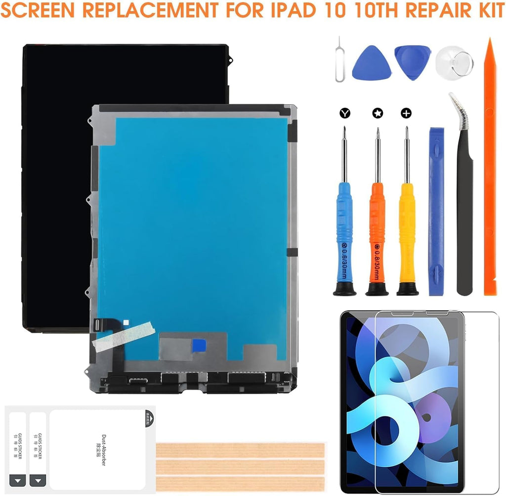 LCD Screen Replacement for iPad 10th Gen 2022 LCD Display for iPad 10.9 2022 LCD Screen Glass with Repair Kit A2696 A2757 A2777 (Only LCD,Not Touch Digitizer)