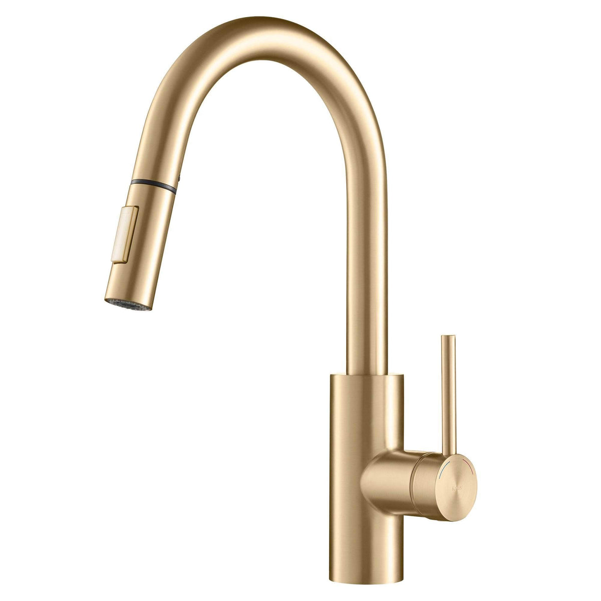 KRAUS Spot Free Brushed Brass Pull Down Kitchen Faucet KPF-2620BB