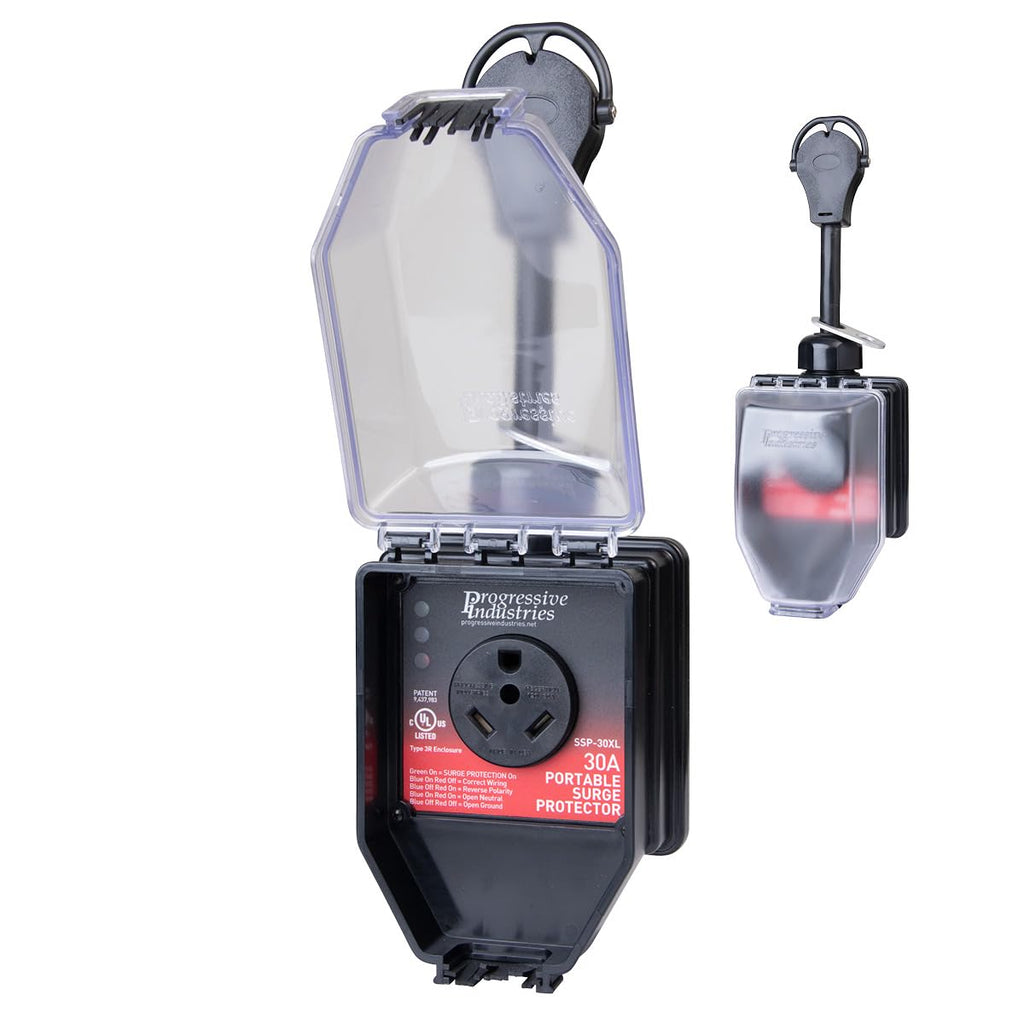 Progressive Industries EMS-PT30X Portable RV Surge Protector, Black, 30 Amp