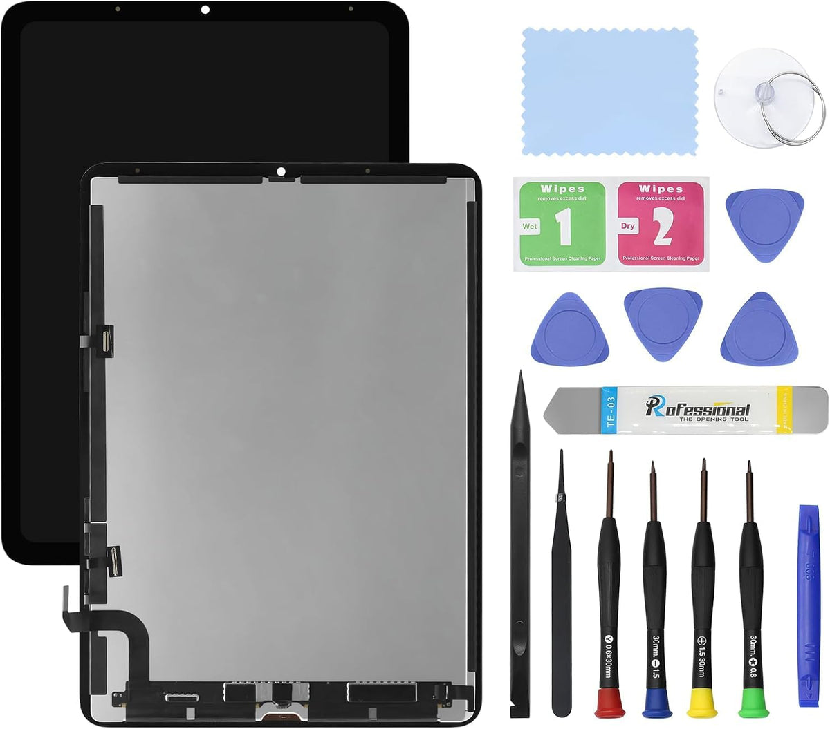 Screen Replacement for iPad Air 5 5th Generation Screen Replacement LCD and Glass Touch Digitizer Premium Kit (10.9", A2589 A2591 A2588) with Tools - Black
