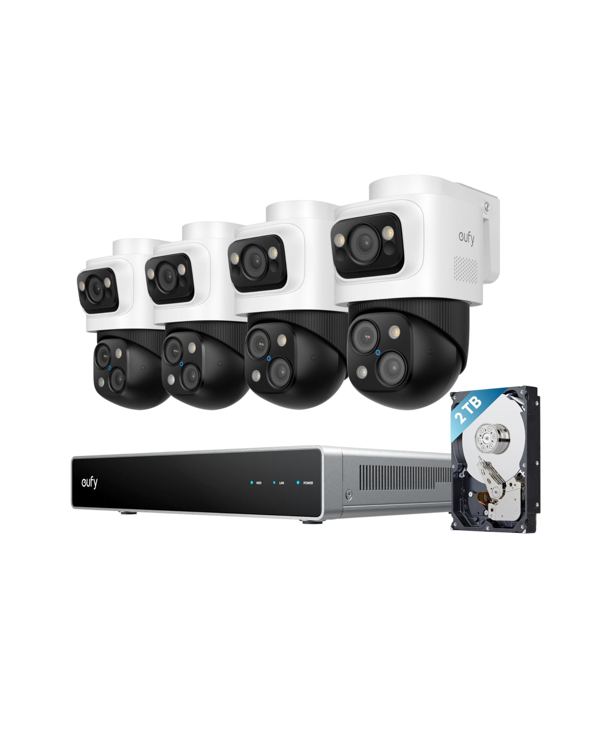 eufy Security 4K NVR System S4 Max, 4-Cam, 2TB HDD, PoE Wired