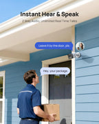 ANNKE 8CH 3K Poe Security Camera System, Red & Blue Light Alarm, 2TB HDD