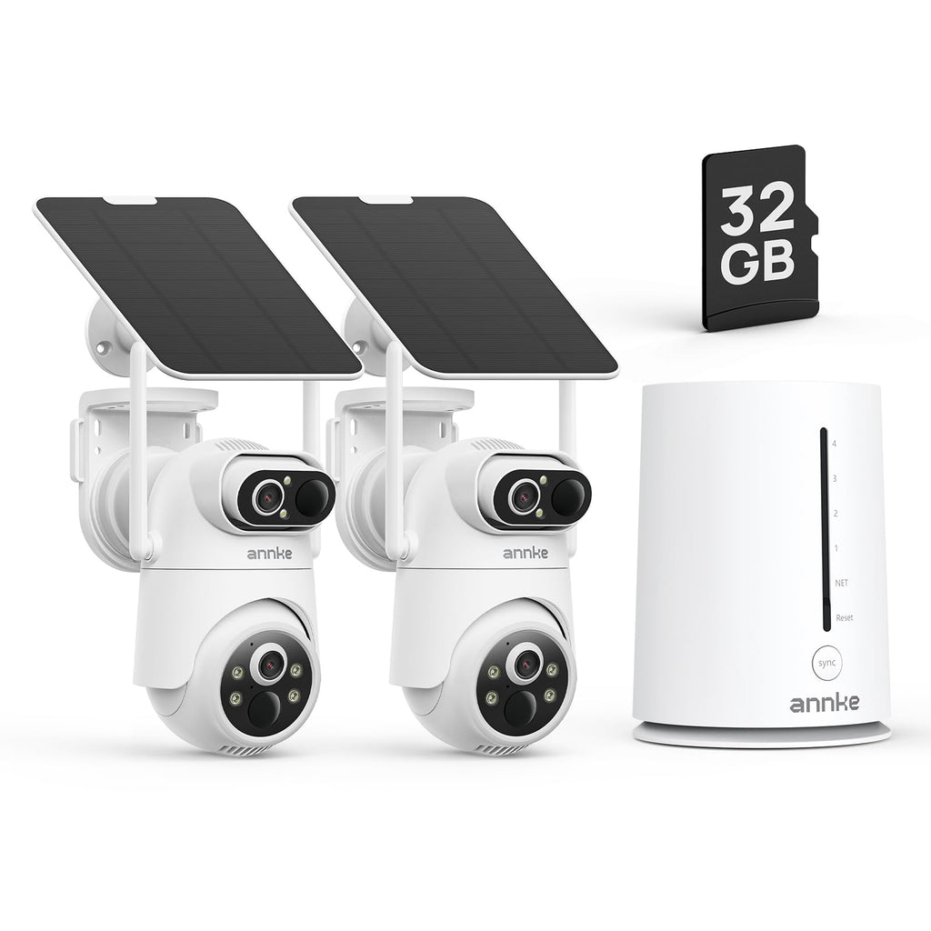 ANNKE No Subscription Security Camera System Wireless with 64GB SD Home Hub