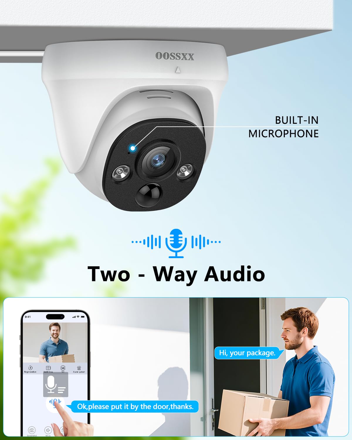 4K 8MP Wired PoE Security Camera System Dome IP Cameras 8Cameras, 3TB HDD