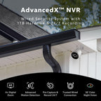 Swann AdvancedX Wired NVR 4K Security Camera System, 8 Channels, 8 PoE Cameras Outdoor, 1TB HDD Storage, Color Night Vision, Smart AI Video Analytics/Alerts, Motion Detection, 24/7 Recording