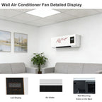 Portable Mini Air Cooling and Heating Fan, Quiet 2-in-1 Wall Mounted System with Remote Control for Home and Kitchen, Energy-Efficient 110V Small Cooling Fan