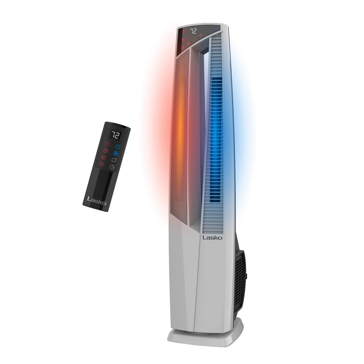 Lasko 38" DUO Comfort Tower Fan Space Heater - Remote - White - FHV820