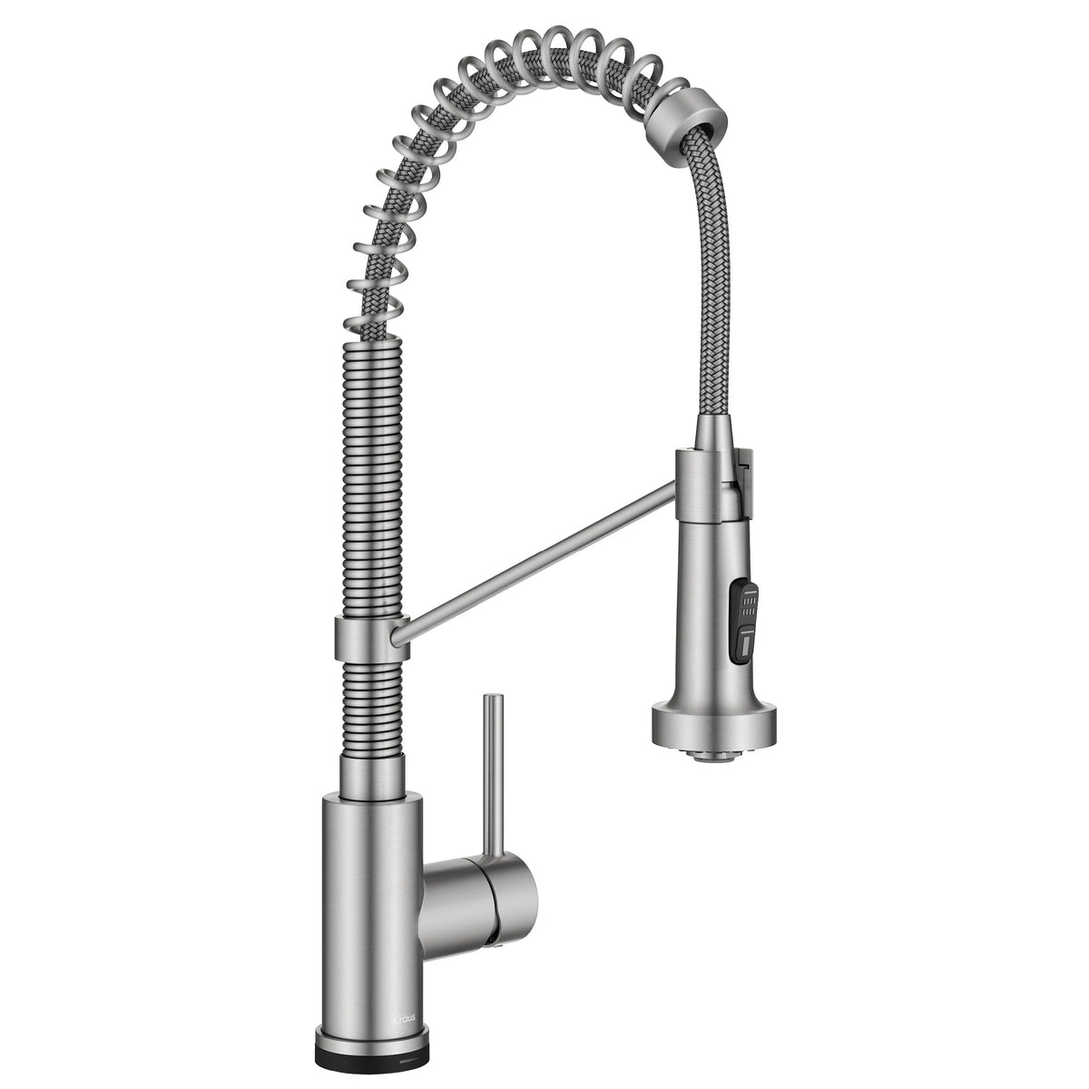 KRAUS Matte Black Black Stainless Pull Down Kitchen Faucet KPF-1610MBSB