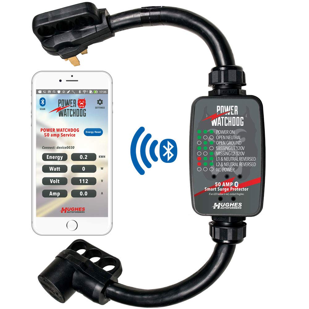 Power Watchdog PWD50 Smart RV Surge Protector, 50A, Bluetooth, IP65