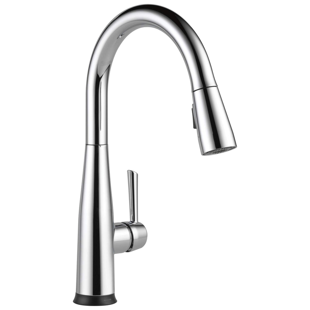 Delta Essa Matte Black Touch Kitchen Faucet with Pull Down Sprayer, Modern Single Hole Touch On Kitchen Sink Faucet, Single Handle, Matte Black 9113T-BL-DST