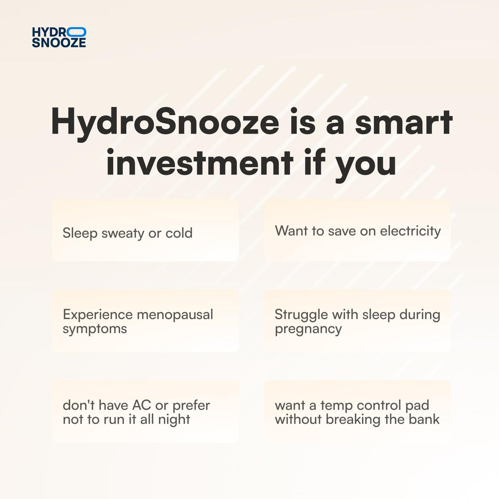 HydroSnooze Water Cooling & Heating Mattress Pad, Temperature Control Bed Cooling System, Cooling Mattress Topper Perfect for Hot Sleepers,Temp Range of 59-131°F, King Bed Size (71" W x 79" L)