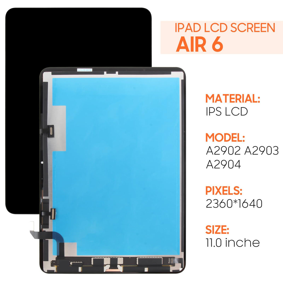 Screen Replacement for iPad Air 6 6th Gen M2 A2902, A2903, A2904 11",for iPad Air 11 2024 LCD Display Touch Screen Digitizer Full Assembly,with Tools
