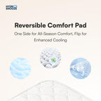 HydroSnooze Water Cooling & Heating Mattress Pad, Temperature Control Bed Cooling System, Cooling Mattress Topper Perfect for Hot Sleepers,Temp Range of 59-131°F, King Bed Size (71" W x 79" L)
