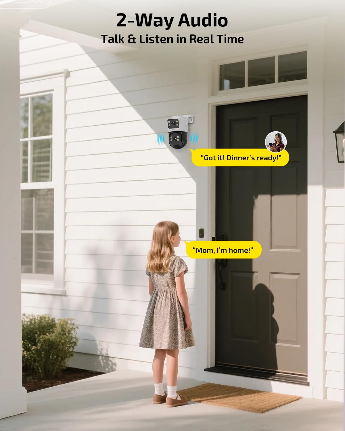 4K PoE Security Camera System Outdoor, Wired PTZ Video Surveillance Systems