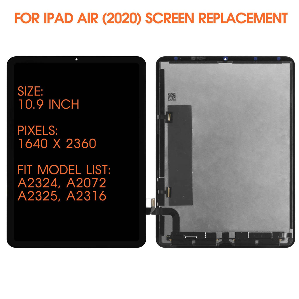 LCD Display for iPad Air 4 2020 LCD Screen Replacement for iPad Air 4th LCD A2324 A2072 A2325 A2316 LCD Digiitzer Touch Screen Assembly Repair Parts with Screen Protector and Tools