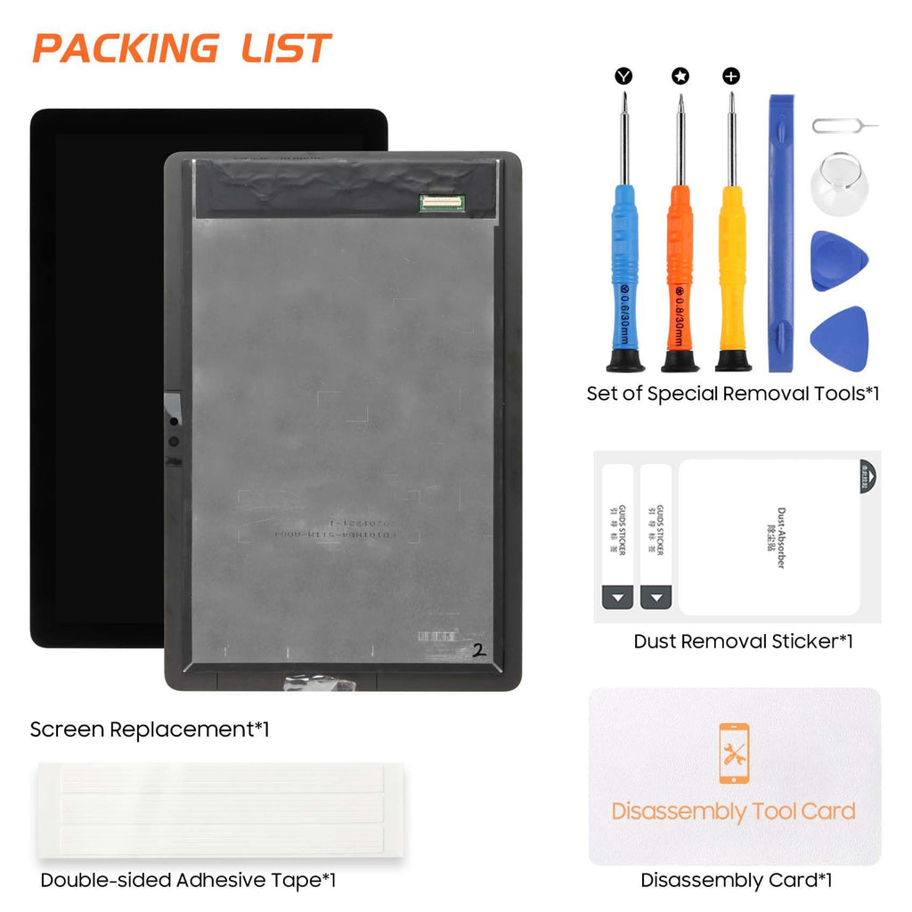 for Amazon Fire HD 10 HD10 2021 11th Gen T76N2B Screen Replacement Fire HD10 Plus T76N2P LCD Display Touch Digitizer Assembly Repair Parts with Tools