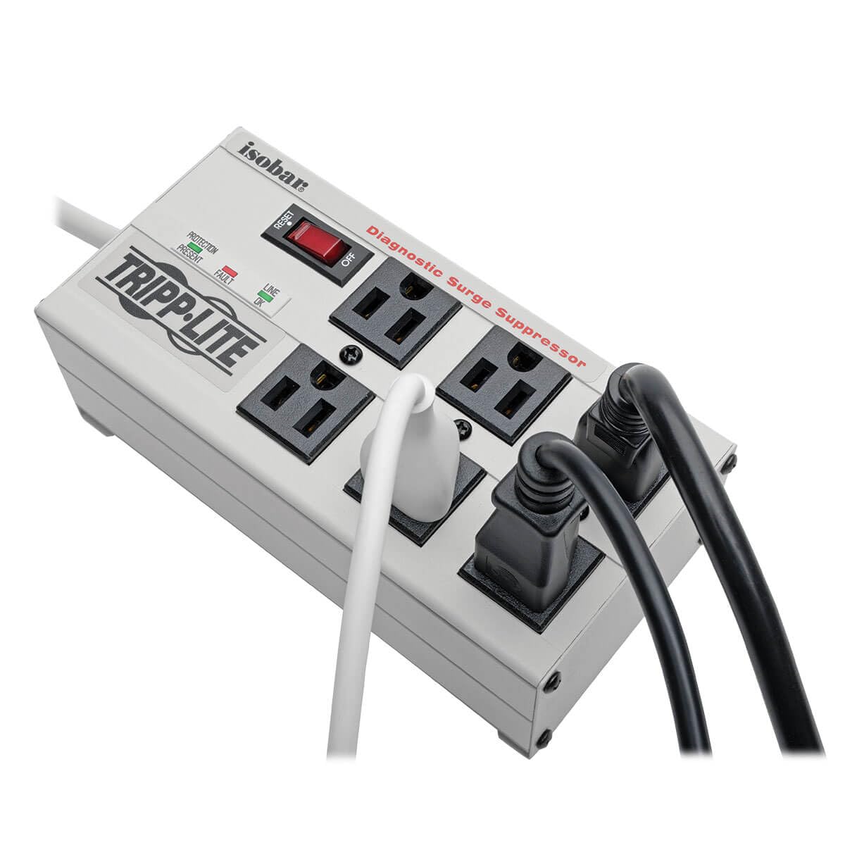 Tripp Lite Isobar 6 Outlet Surge Protector Power Strip, 6ft Cord Right Angle Plug, LIFETIME WARRANTY & $50K INSURANCE (ISOBAR6)