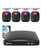 Swann 4K DVR Security Camera System, 4 Wired Cameras, 8 Channel, 2TB HDD