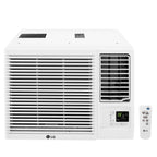 LG 7,600 BTU Window Air Conditioner with Heat, 115V, Cools 330 Sq.Ft. for Bedroom, Living Room, Apartment, with Remote, 2 Speeds, Slide In-Out Chassis, 24-hour Timer, White
