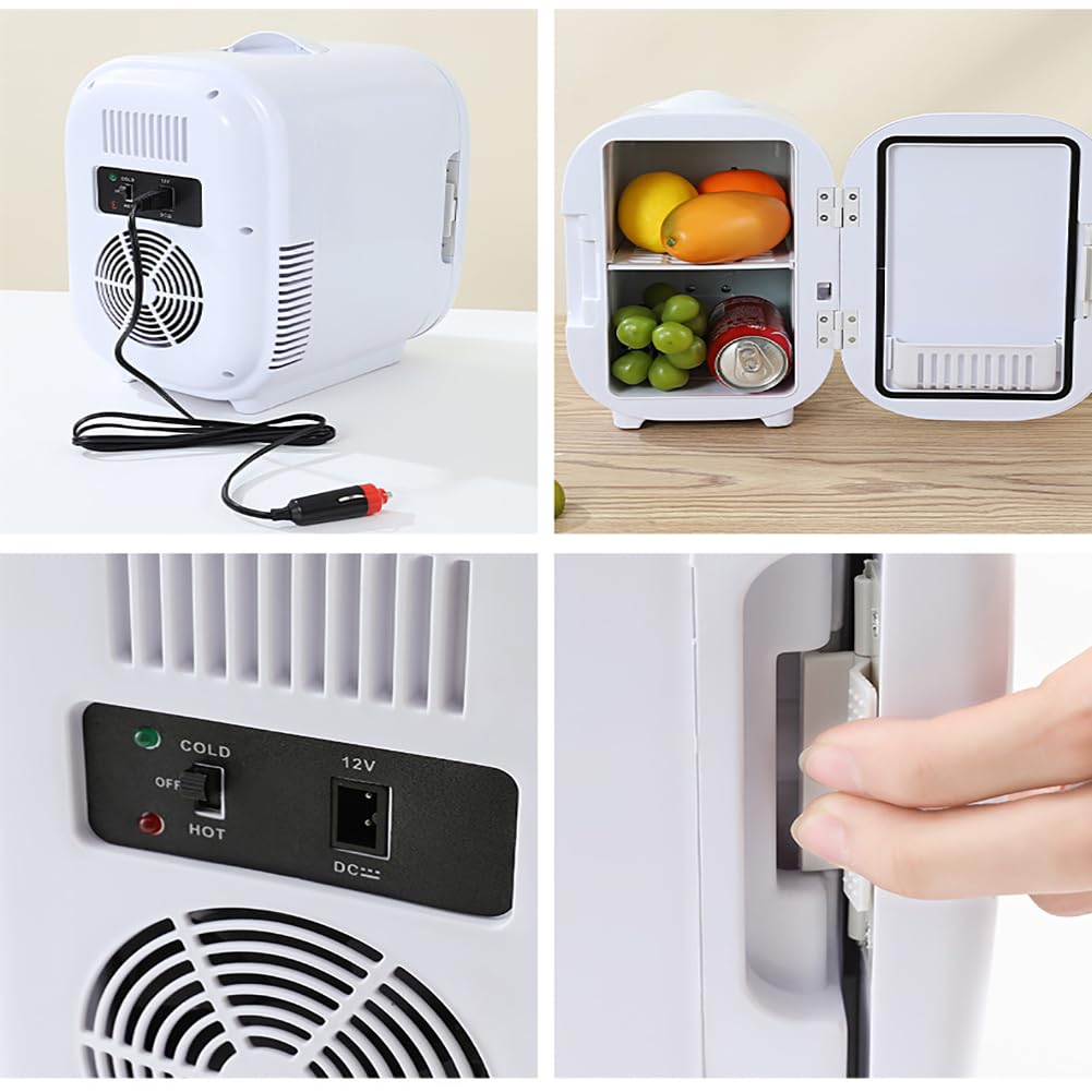 10-Liter Electric Mini-Fridge, Outdoor/Car Freezer, Cosmetics/Breast Milk/Medicine Cooler, 12V Portable Hot/Cold Box, Cooling And Heating