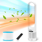 Hiluce All Season Bladeless Fan, 1400W Space Heater & 40W Tower Fan Combo