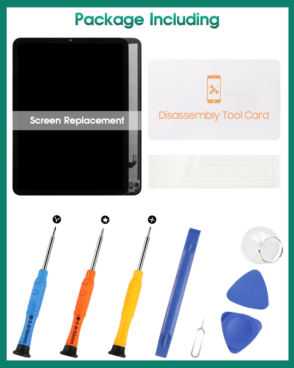 for iPad Air 5 Screen Replacement for iPad Air 5 10.9" LCD Screen Replacement for iPad Air 5 5th Generation Digitizer Touch Screen Display Assembly Replacement 2022 A2589 A2591 Black