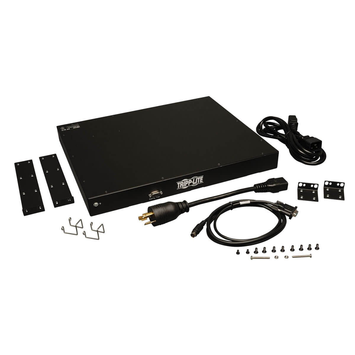 Tripp Lite Monitored PDU, 8 Outlets (C13), 208/220/230/240V, C20/L6-20P Adapter, 3.2-3.8kW, 8 ft. Cord, 1U Rack-Mount Single-Phase PDU, TAA (PDUMNH20HV)