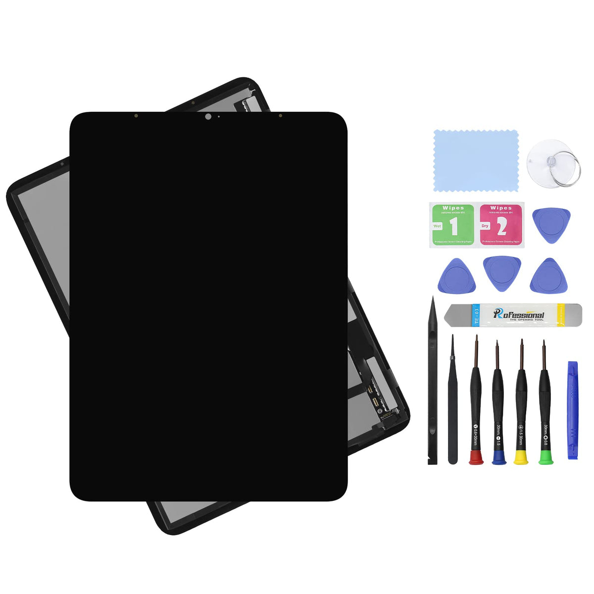 11" LCD Screen Replacement for iPad Pro 11 2021 3rd 4th Gen A2377 A2459 A2301 A2460 2022 A2435 A2761 A2762 A2759 Display OLED LCD Assembly and Glass Touch Digitizer Premium Repair Kit Black