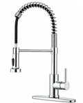 OWOFAN Touchless Pull Down Kitchen Faucet LED Light Brushed Nickel