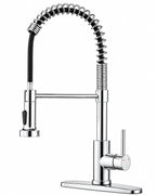 OWOFAN Touchless Pull Down Kitchen Faucet LED Light Brushed Nickel
