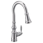 Moen S73004NL Weymouth Polished Nickel Pulldown Kitchen Faucet