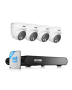 ZOSI C220 8CH 5MP NVR with 8 x 4MP Audio PoE CCTV Camera System, 2TB HDD